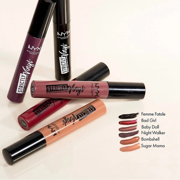 NYX Professional Makeup Vegan Cruelty-Free Strictly Vinyl Lip Gloss in Rebel - Picture 2 of 6